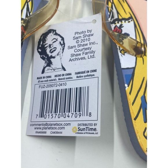 new colorful Marilyn Monroe flip flops your choice size 5/6 - Picture 6 of 9